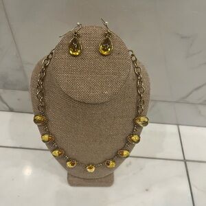 Target collaboration statement necklace and earrings.